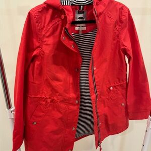 Joules Right as Rain Collection Red Waterproof Jacket